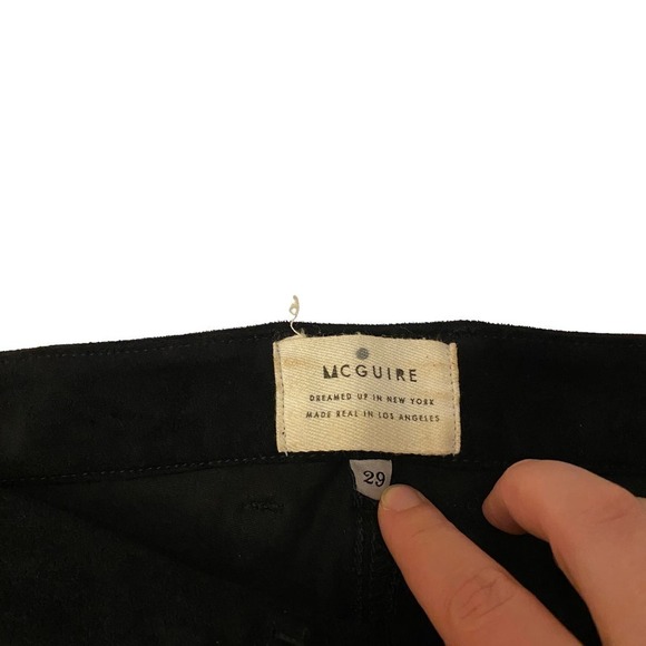 MCGUIRE Faux Suede leather Newton high rise Skinny Jeans Pant Stretch size 29 - Picture 3 of 7